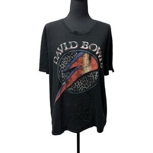 David Bowie Wild Bowie Lightning Bolt Graphic Tee Black XL
